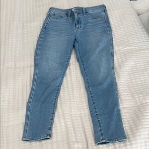 Madewell Blue Skinny Jeans with Faded Details